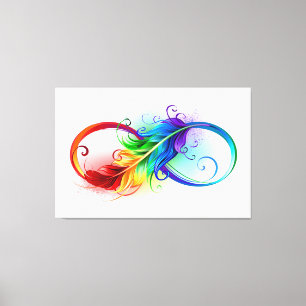 Infineensymbool met regenboogvanger canvas afdruk