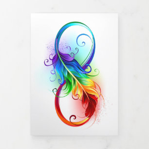 Infineensymbool met regenboogvanger drieluik wenskaart