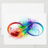 Infineensymbool met regenboogvanger feestdagenkaart (Voorkant / Achterkant)