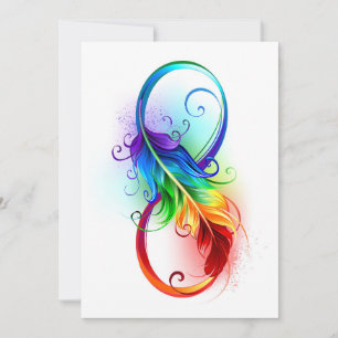 Infineensymbool met regenboogvanger feestdagenkaart