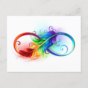 Infineensymbool met regenboogvanger feestdagenkaart