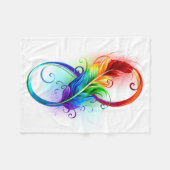 Infineensymbool met regenboogvanger fleece deken (Voorkant (Horizontaal))