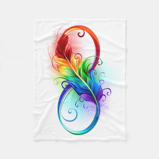 Infineensymbool met regenboogvanger fleece deken (Voorkant)
