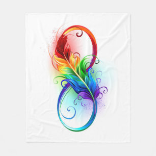 Infineensymbool met regenboogvanger fleece deken