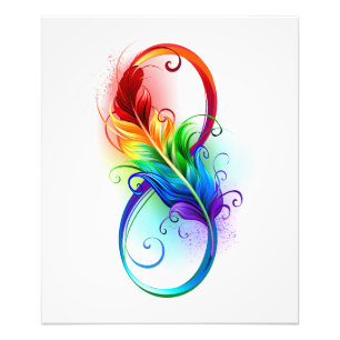 Infineensymbool met regenboogvanger foto afdruk