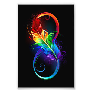 Infineensymbool met regenboogvanger foto afdruk