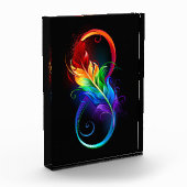 Infineensymbool met regenboogvanger fotoblokken (Links)