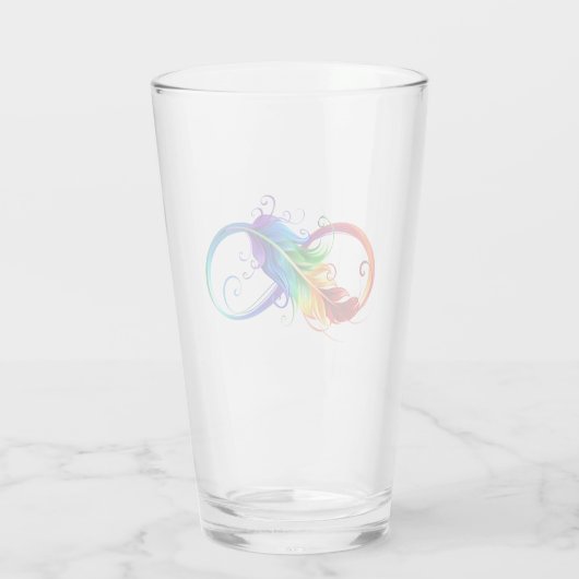 Infineensymbool met regenboogvanger glas (Achterkant)