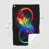 Infineensymbool met regenboogvanger golfhanddoek (Insitu)