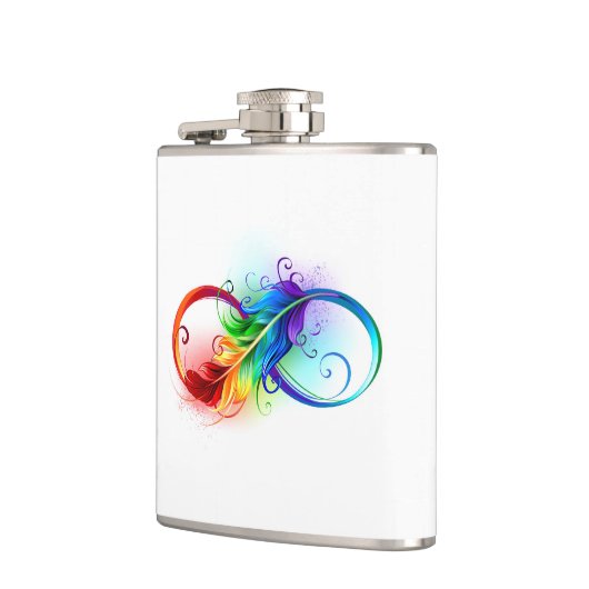 Infineensymbool met regenboogvanger heupfles (Links)