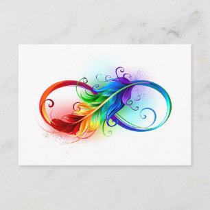 Infineensymbool met regenboogvanger informatiekaartje