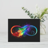 Infineensymbool met regenboogvanger informatiekaartje (Staand voorkant)