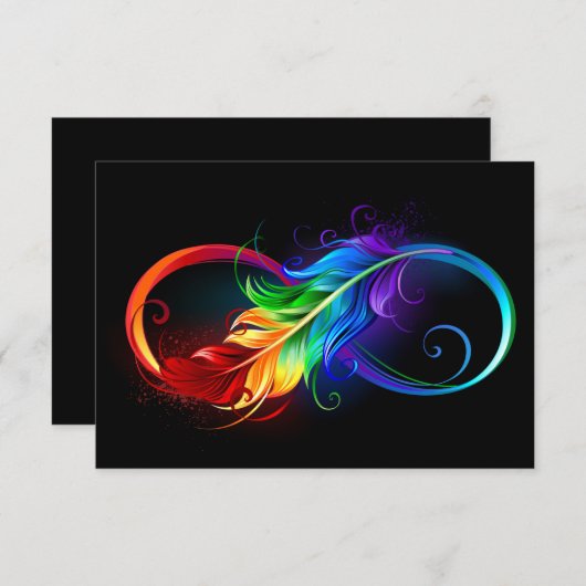 Infineensymbool met regenboogvanger informatiekaartje (Voorkant / Achterkant)