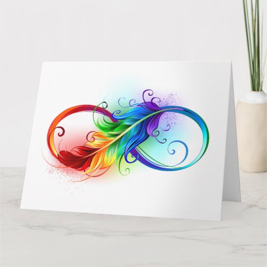 Infineensymbool met regenboogvanger kaart (Voorkant)