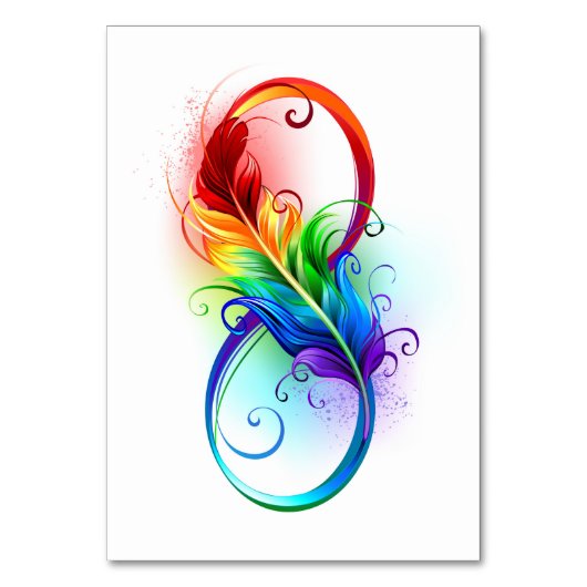 Infineensymbool met regenboogvanger kaart (Voorkant)