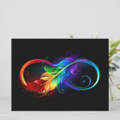 Infineensymbool met regenboogvanger kaart (Staand voorkant)