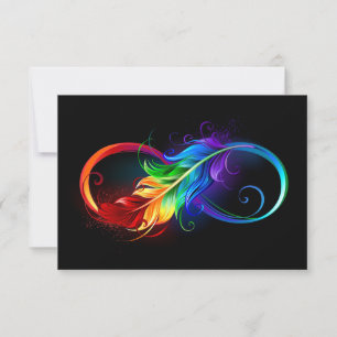 Infineensymbool met regenboogvanger kaart