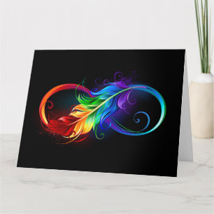 Infineensymbool met regenboogvanger kaart