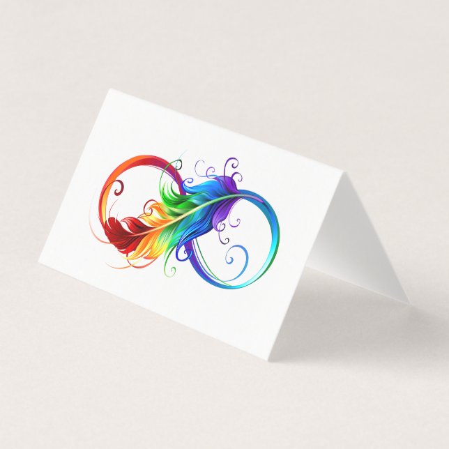 Infineensymbool met regenboogvanger kaart (Voorkant)