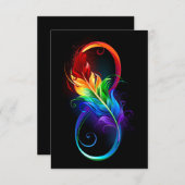 Infineensymbool met regenboogvanger kaart (Voorkant / Achterkant)