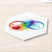 Infineensymbool met regenboogvanger kartonnen onderzetters (Schuin)