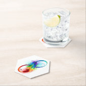 Infineensymbool met regenboogvanger kartonnen onderzetters (Insitu)