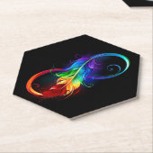 Infineensymbool met regenboogvanger kartonnen onderzetters (Schuin)