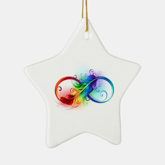 Infineensymbool met regenboogvanger keramisch ornament (Rechts)