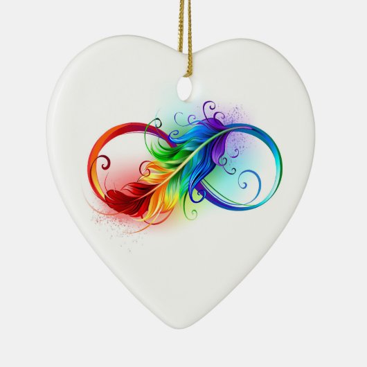 Infineensymbool met regenboogvanger keramisch ornament (Rechts)