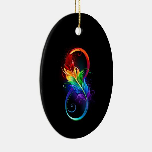 Infineensymbool met regenboogvanger keramisch ornament (Rechts)