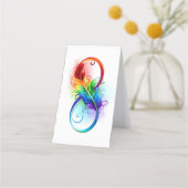 Infineensymbool met regenboogvanger klantenkaartje (Voorkant)