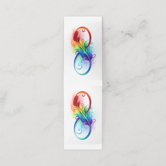 Infineensymbool met regenboogvanger klantenkaartje (Buitenkant ongevouwen)