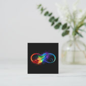 Infineensymbool met regenboogvanger kortingskaartje (Staand voorkant)