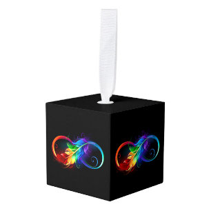 Infineensymbool met regenboogvanger kubus ornament