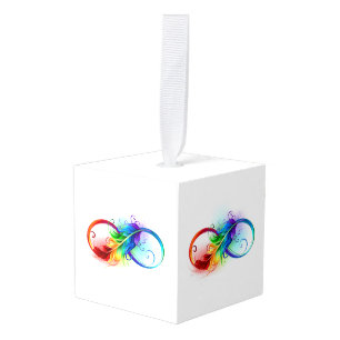 Infineensymbool met regenboogvanger kubus ornament