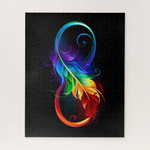 Infineensymbool met regenboogvanger legpuzzel