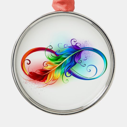 Infineensymbool met regenboogvanger metalen ornament (Voorkant)