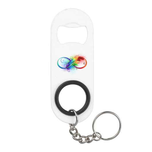 Infineensymbool met regenboogvanger mini flessenopener (Achterkant)