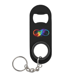 Infineensymbool met regenboogvanger mini flessenopener