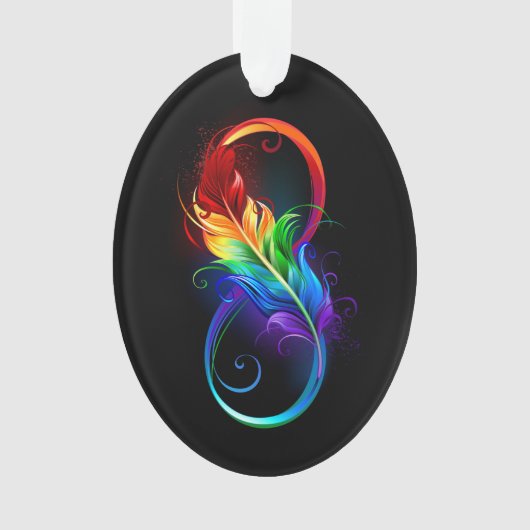 Infineensymbool met regenboogvanger ornament (voorkant)
