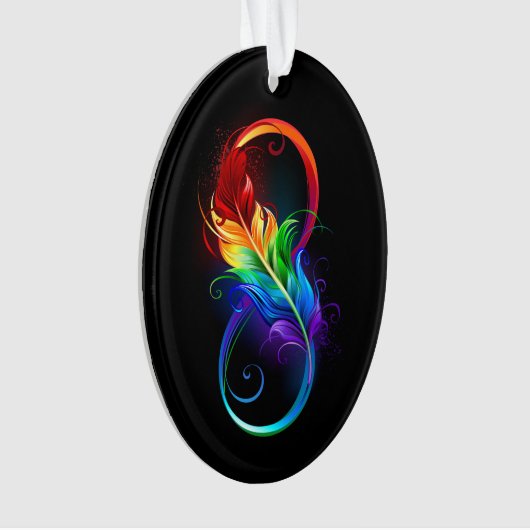 Infineensymbool met regenboogvanger ornament (voorkant)