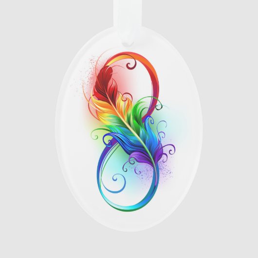 Infineensymbool met regenboogvanger ornament (voorkant)