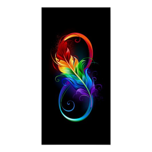 Infineensymbool met regenboogvanger perfect poster (Voorkant)