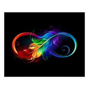 Infineensymbool met regenboogvanger perfect poster