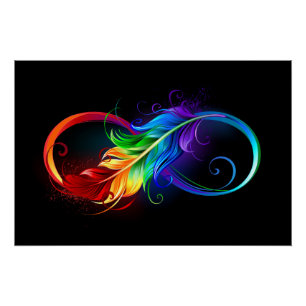 Infineensymbool met regenboogvanger perfect poster