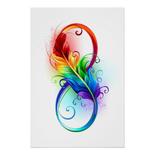 Infineensymbool met regenboogvanger perfect poster