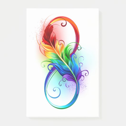 Infineensymbool met regenboogvanger post-it® notes (Voorkant)