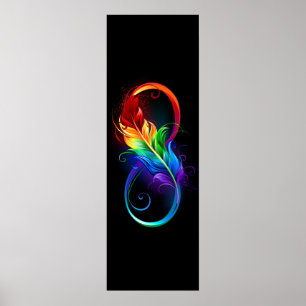 Infineensymbool met regenboogvanger poster