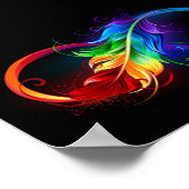 Infineensymbool met regenboogvanger poster (Hoek)