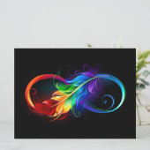 Infineensymbool met regenboogvanger save the date (Staand voorkant)